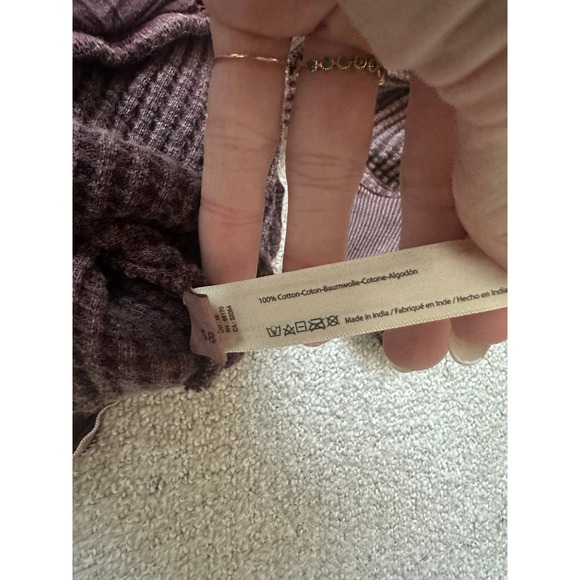 FP One Bomber brown 100% cotton jacket long sleeve full zip *no size* - Picture 5 of 9